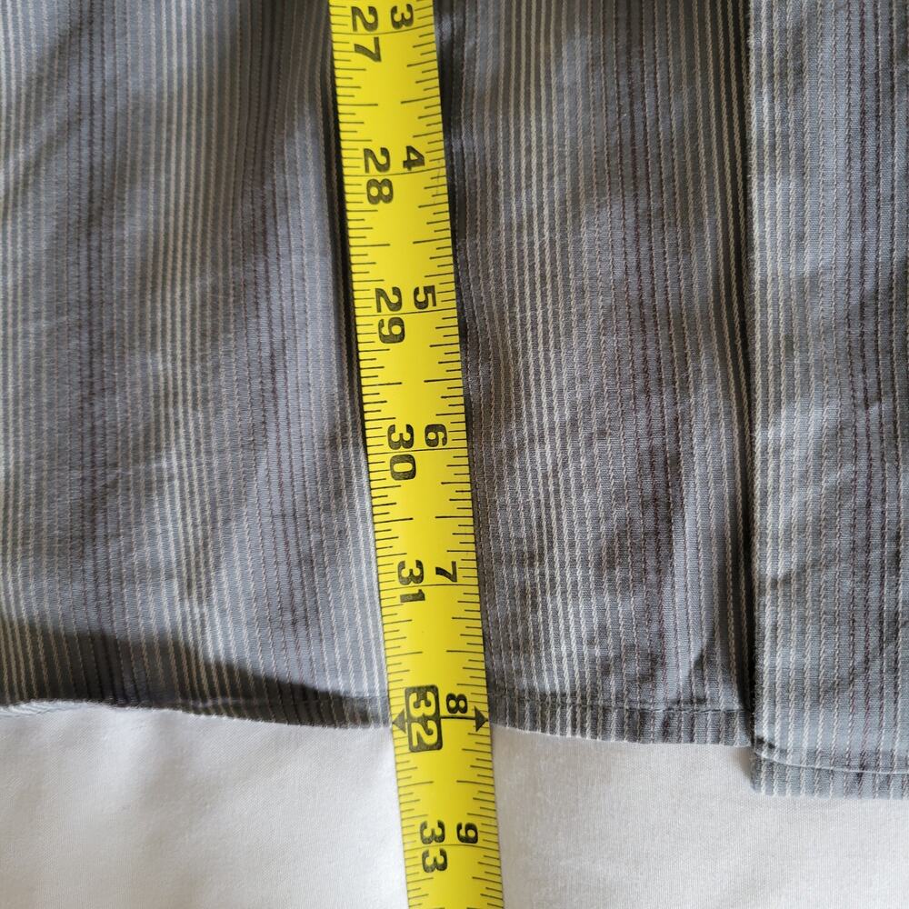Perry Ellis Men Shirt Size XXL‎ Variegated Blues White Long Sleeve Front Button - Picture 7 of 10
